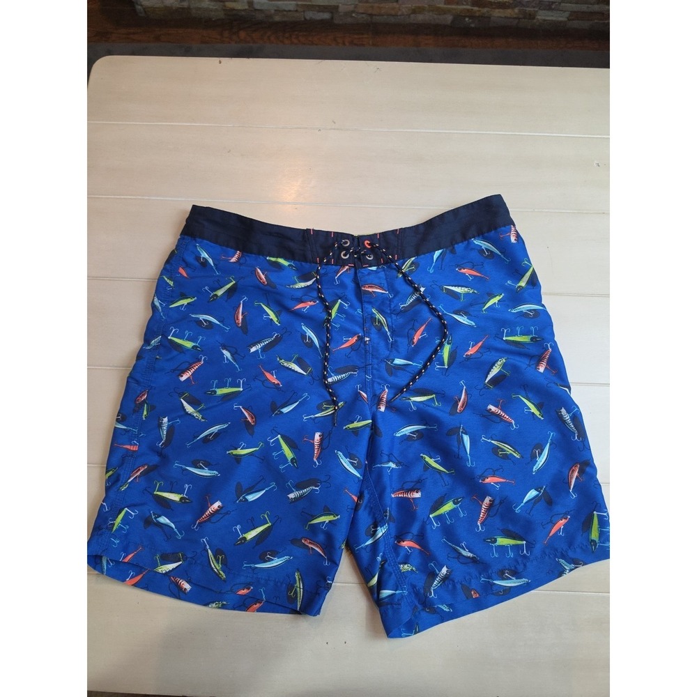 Sperry Mens Board Shorts Size 38 Fishing Lure Graphic